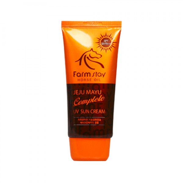 Farm Stay КR/ FarmStay Jeju Mayu Complete UV Sun Cream SPF50 Солнцезащитный крем для лица с лошадиным маслом, 70г