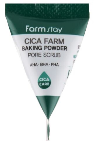 Farm Stay Скраб для лица с центеллой и содой в пирамидках Cica Farm Baking Powder, 7гр*1шт