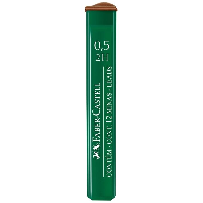 Грифели для механических карандашей Faber-Castell &quot;Polymer&quot;, 12шт., 0,5мм, 2H