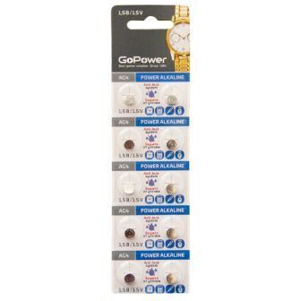 GP Батарейка GoPower G4/LR626/LR66/377A/177 BL10 Alkaline 1.5V