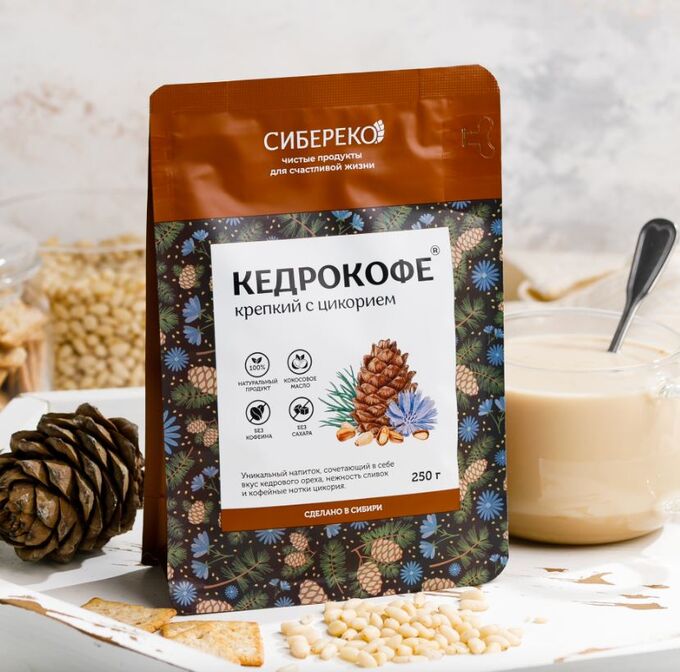 Кедрокофе с цикорием 250 г Сибереко