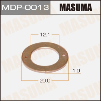 Шайбы для форсунок MASUMA (медн. обрат.) 16627-43G00, 12х19,9х0,9мм (двиг. TD2#, TD42, QD32)