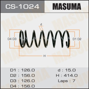 Пружина подвески MASUMA  rear CROWN/ JZS141, JZS143 CS-1024
