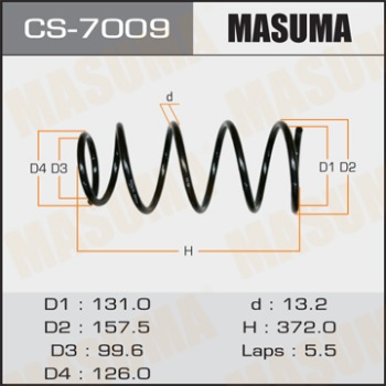 Пружина подвески MASUMA  rear FORESTER/ SG5 CS-7009