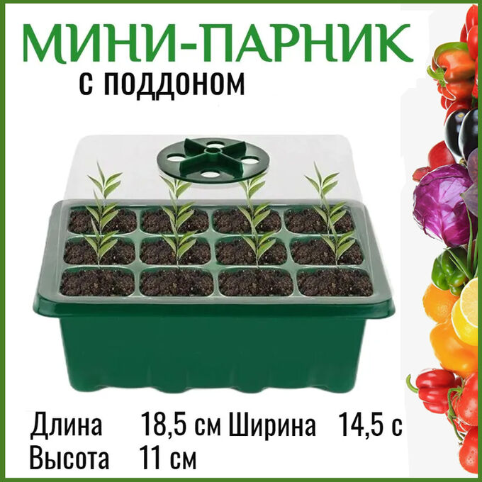 Хозяйственные товары Мини-тепличка с регулируемым куполом влажности