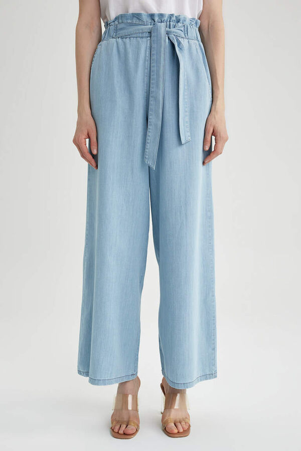 DEFACTO Укороченные джинсовые брюки-кюлоты с высокой талией