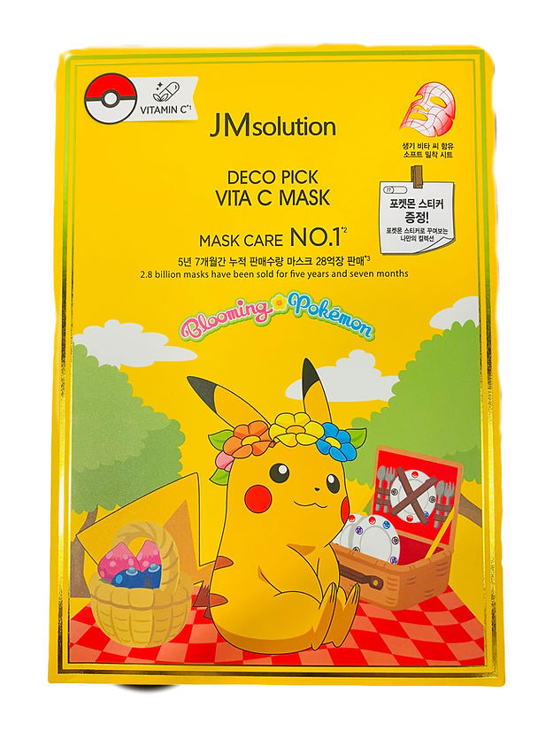 JMsolution Освежающая маска с витамином С DECO PICK VITA C MASK  POKEMON