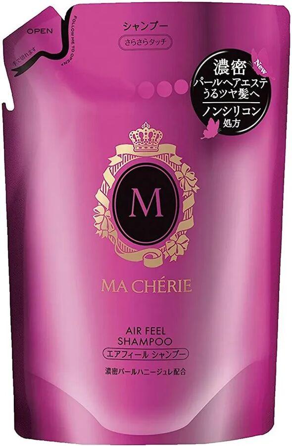 Shiseido MA CHERIE, Бессиликоновый шампунь для волос для придания объема с цветочно-фруктовым ароматом (м/у) 380мл 1/18, Япония