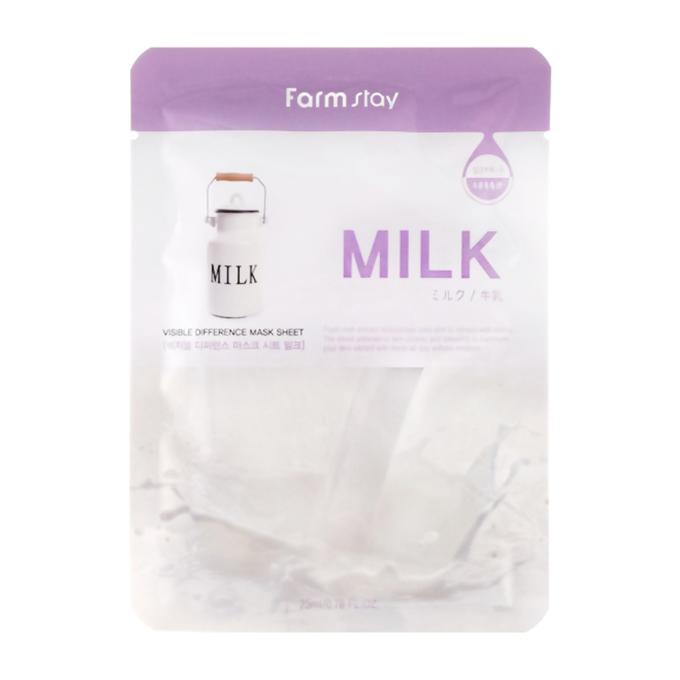 FarmStay Visible Difference Milk Mask Sheet Тканевая маска с молочными протеинами 23 мл