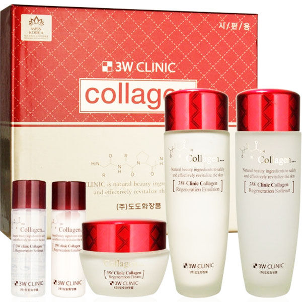 Набор уходовой косметики с коллагеном 3W Clinic Collagen Skin Care 3 ...