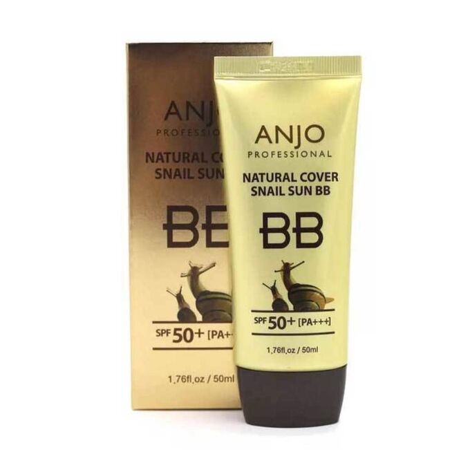 ANJO professional Anjo Солнцезащитный ББ для лица с экстрактом муцина улитки Professional Sun BB Natural Cover Snail SPF50+PA+++, 50 мл