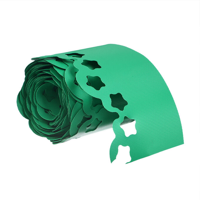 Greengo Лента бордюрная, 0.15 x 9 м, толщина 1.2 мм, пластиковая, фигурная, зелёная