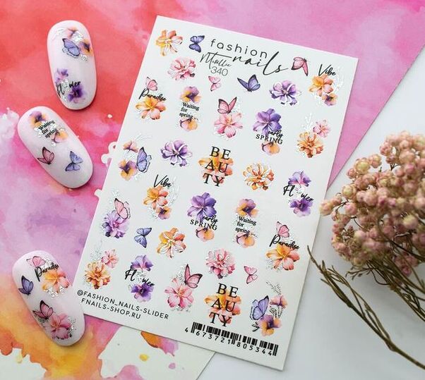 nail accessory Слайдер-дизайн Fashion Nails, фольгированный M340