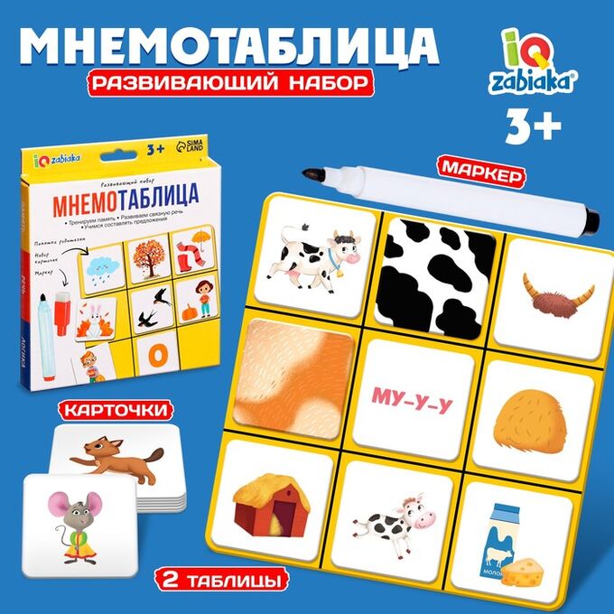 IQ-ZABIAKA Развивающий набор «Мнемотаблица»