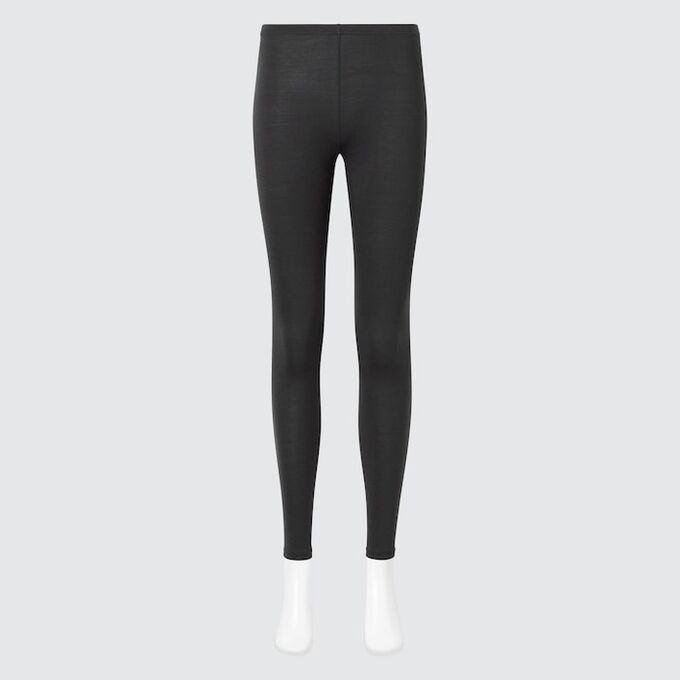 UNIQLO Heattech - легкие эластичные термо-леггинсы - 08 DARK GRAY