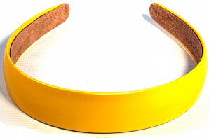 Ободок-кожаный (средний) PY0205(2)желтый