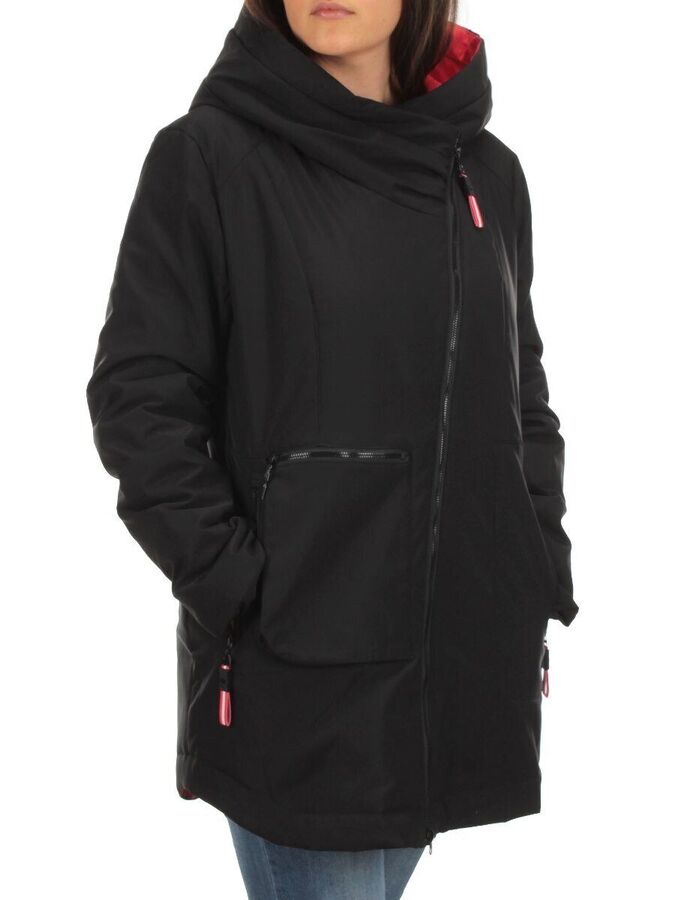 BM-187 BLACK Куртка демисезонная женская АЛИСА (100 гр. синтепон)