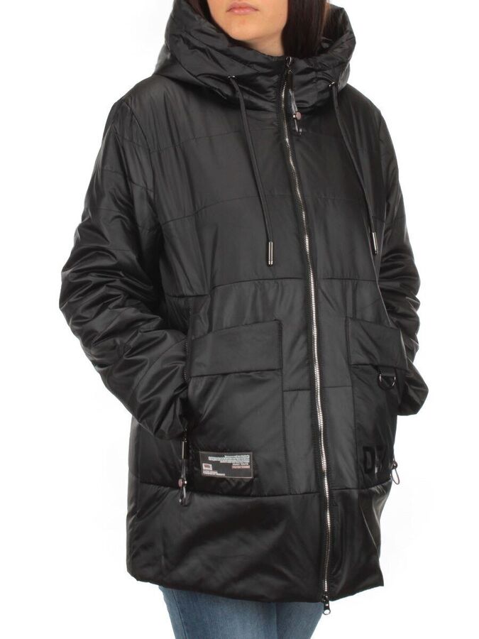 BM-1100 BLACK Куртка демисезонная женская АЛИСА (100 гр. синтепон)