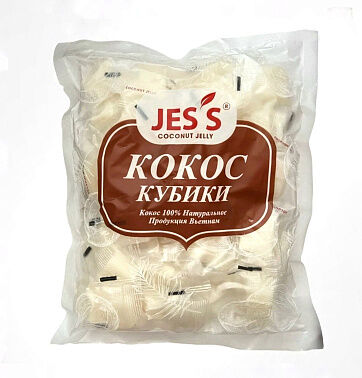 Сухофрукты от  ИП Хосабеков А.С Конфеты кокос желейные кубики, JESS, 500 гр