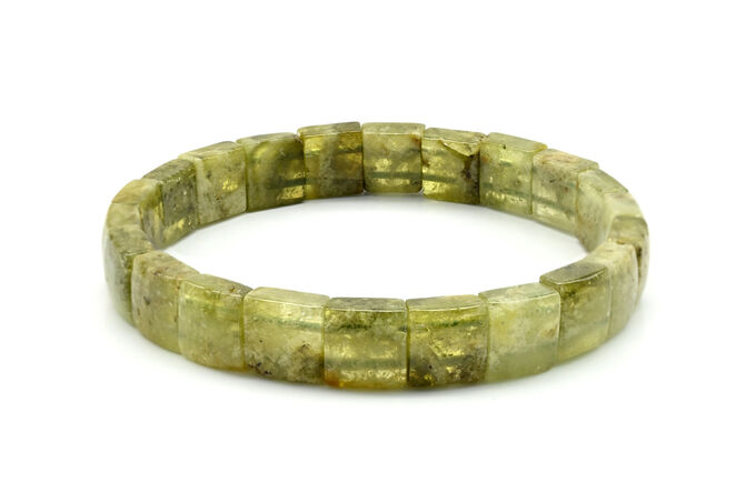 Браслет из Граната зеленого (Гроссуляр) квадрат 9*9мм, 23,6г ...