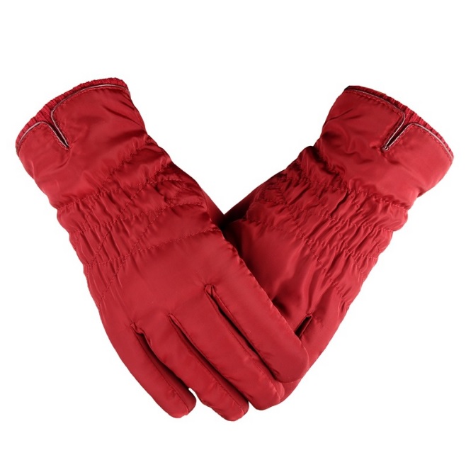 Перчатки утепленные лыжные для сенсорного экрана цвет: БОРДОВЫЙ