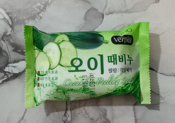 Мыло, пилинг косметическое с экстрактом огурца /Cucumber, Juno, Ю.Корея, 150 г