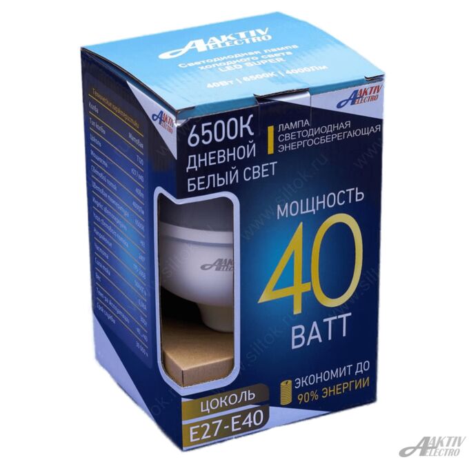 AKTIV ELECTRO Лампа светодиодная LED-SUPER  40Вт 175-265В Е27-Е40 6500К 4000Лм