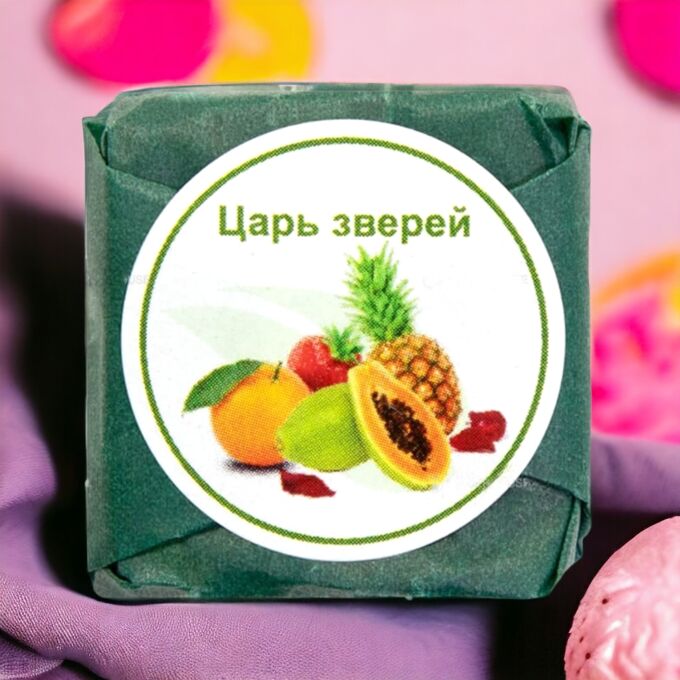 Новый бренд Чай зеленый прессованный ароматизированный. Царь зверей, кубик 5-7 гр., 1 шт.