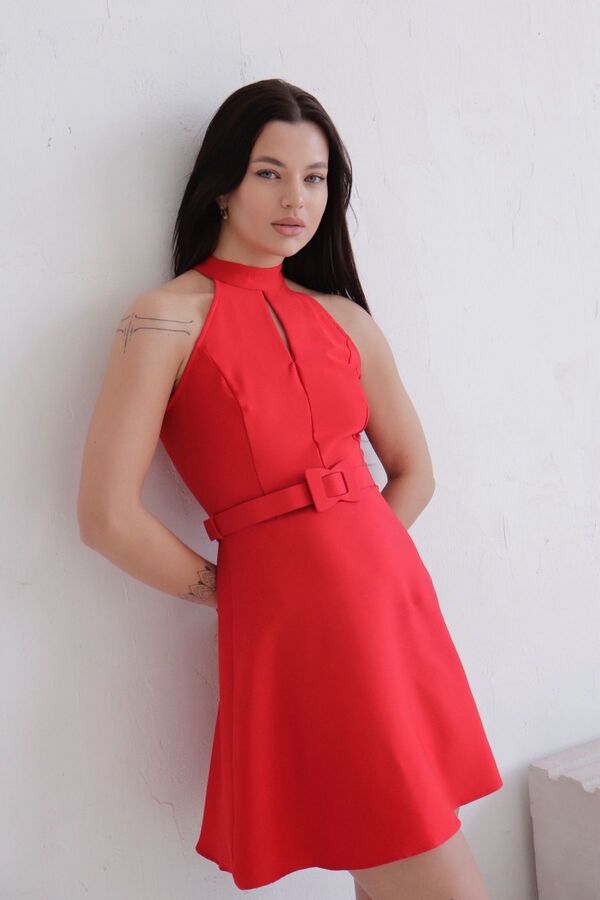 Martichelli Платье открытое красное