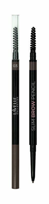 Lavelle Карандаш для бровей автоматический Slim Brow Pencil 03, темно-коричневый +  NEW