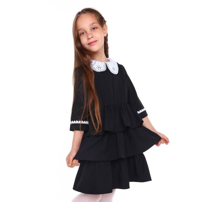MINAKU Платье школьное для девочек, цвет чёрный, рост 146 см