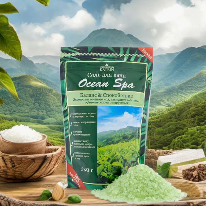 Baizheng Household Уссурийск Ocean Spa. Соль для ванн Баланс &amp; Спокойствие (дой-пак)  530гр