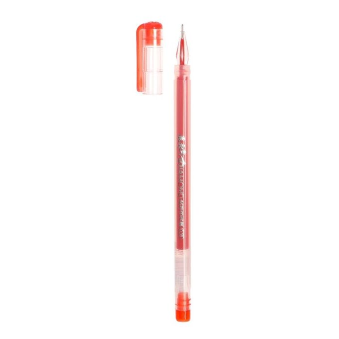 СИМА-ЛЕНД Ручка гелевая &quot;Кристалл&quot; 0.38 мм, красный, корпус прозрачный, безстержневая, игольчатый пишущий узел