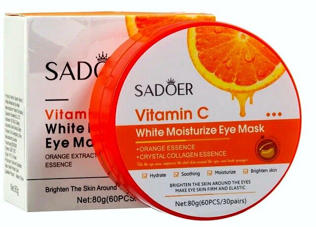 SADOER Гидрогелевые патчи для области под глазами с витамином С VITAMIN C White Moisturize Eye Mask 60шт.