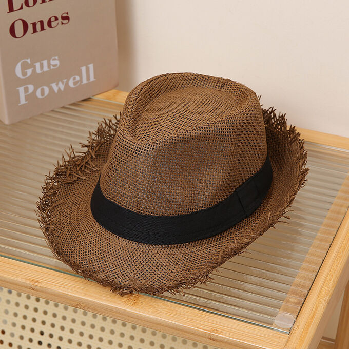 Мужская солнцезащитная шляпа, цвет тёмно-коричневый