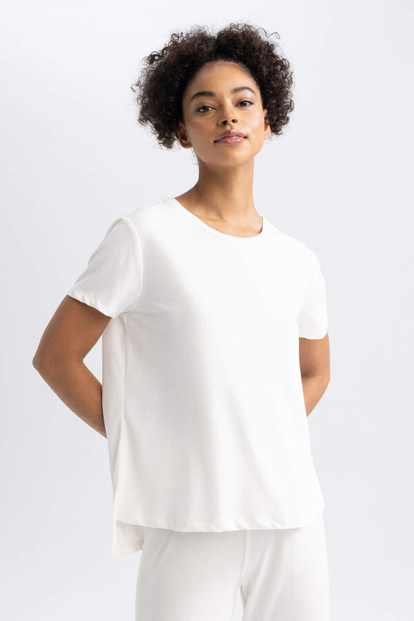 DeFactoFit Спортивная футболка премиум-класса со стандартным кроем и круглым вырезом с короткими рукавами