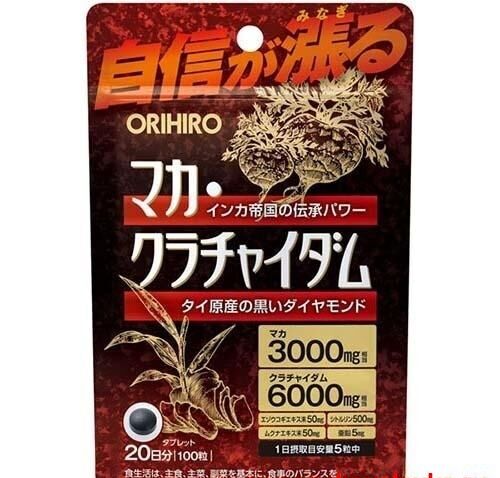 ORIHIRO Тонизирующий комплекс мака + тайский женьшень (Кра-Чай-Дам) 100 таб.