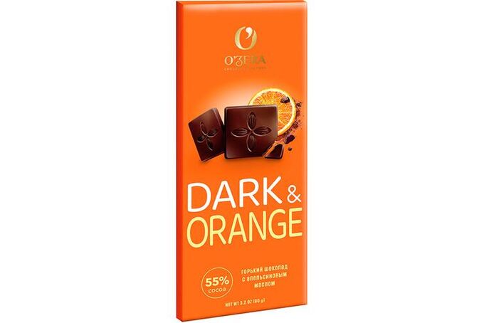 Яшкино «O&#039;Zera», шоколад горький с апельсиновым маслом Dark&amp;Orange, 90 г
