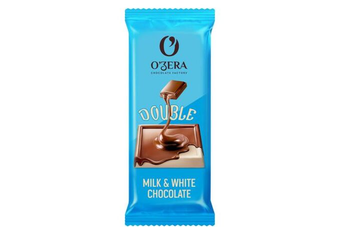 Яшкино «O&#039;Zera», шоколад Double Milk &amp; White chocolate, 24 г (упаковка 30 шт.)