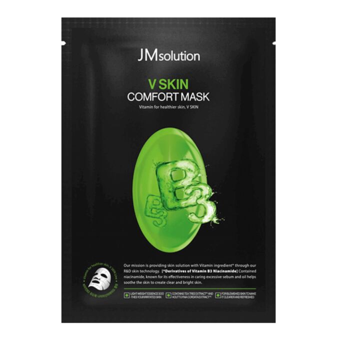 JMSolution Маска тканевая для лица для сияния кожи с витамином B3 Mask V Skin Comfort Vitamin B3, 30 мл