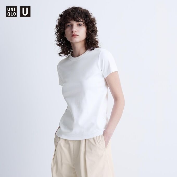 UNIQLO - футболка стандартного кроя с круглым вырезом - 00 WHITE