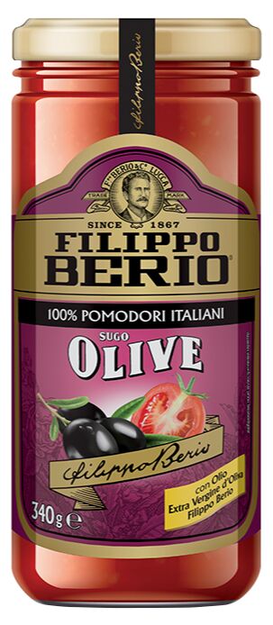 Пищевой МИКС Соус томатный Filippo Berio с оливками 340г ст/б (1*6)(#36) Италия (шк 3174)
