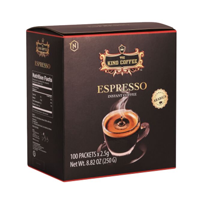 Кофе РАСТВОРИМЫЙ King Coffee Espresso (100 пач.*2,5 гр.) Т.М.  «King Coffee»