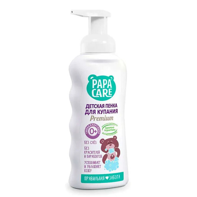Papa Care Детская пенка для ванн с пантенолом 250 мл.