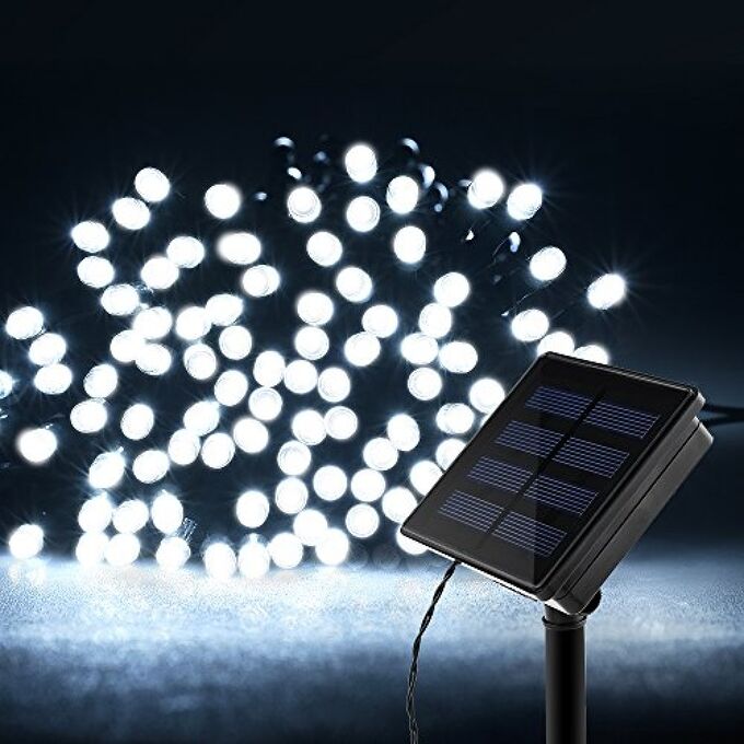 Toveon Гирлянда на солнечной батарее 100 LED, 11.5 метров.