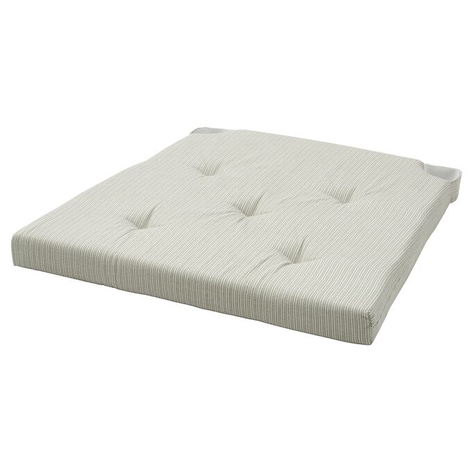 IKEA Юстина Подушка на стул, светло-зеленый. 42/35x40x4см