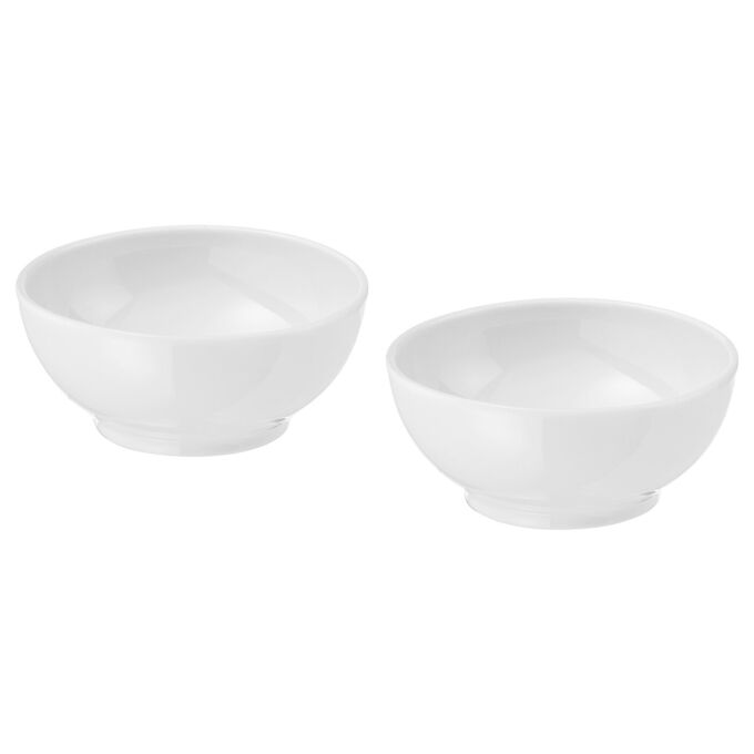 IKEA 365+, Миска с закругленными бортиками белого цвета, 9 см/ 2 шт