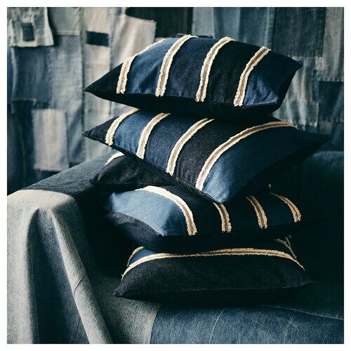 IKEA MVINN, чехол для подушки, синий, 50x50 см