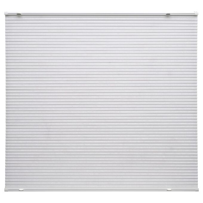 IKEA Жалюзи HORNVALLMO, плиссированные, белые /сверху вниз, снизу вверх, 100x130 см