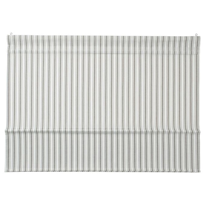 IKEA RINGBLOMMA, римские шторы, белый зеленый/в полоску, 140x160 см